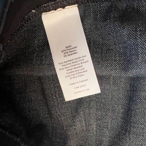 Talbots Soho Leggings Size 4P Petite Simple Plaid Green Black - Picture 4 of 9